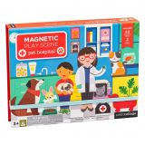 Dřevěné hračky Petit Collage Magnetická tabulka veterinární klinika