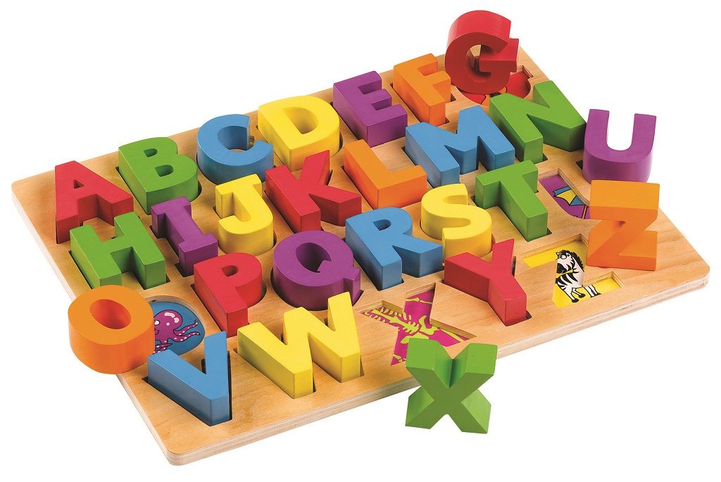 Dřevěné hračky Tidlo Dřevěná vkládací abeceda