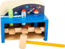 Dřevěné hračky small foot Zatloukačka s raketami Space