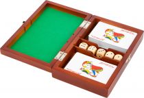 Dřevěné hračky small foot Hrací kostky a karty v dřevěném boxu