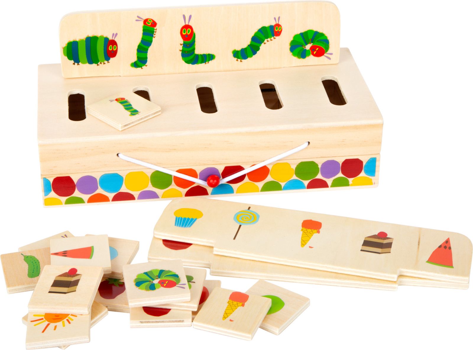 Dřevěné hračky small foot Třídící krabička Caterpillar