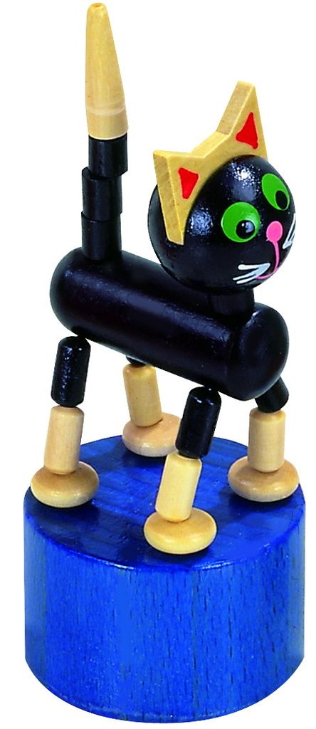 Dřevěné hračky Detoa Mačkací figurka Kočka