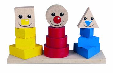 Dřevěné hračky Detoa Veselé pyramidy