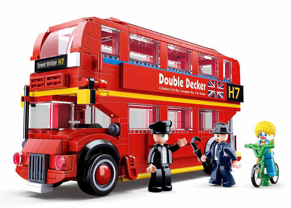 Dřevěné hračky Sluban Modely M38-B0708 Double Decker autobus