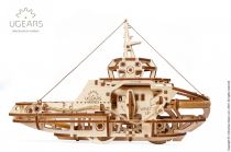 Dřevěné hračky Ugears 3D dřevěné mechanické puzzle Remorkér