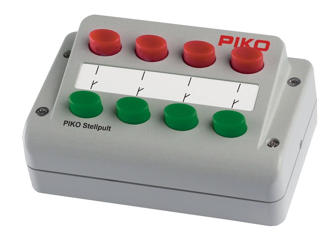 Dřevěné hračky Piko Analogový ovládací panel (4 přepínače, červeno-zelené) - 55262