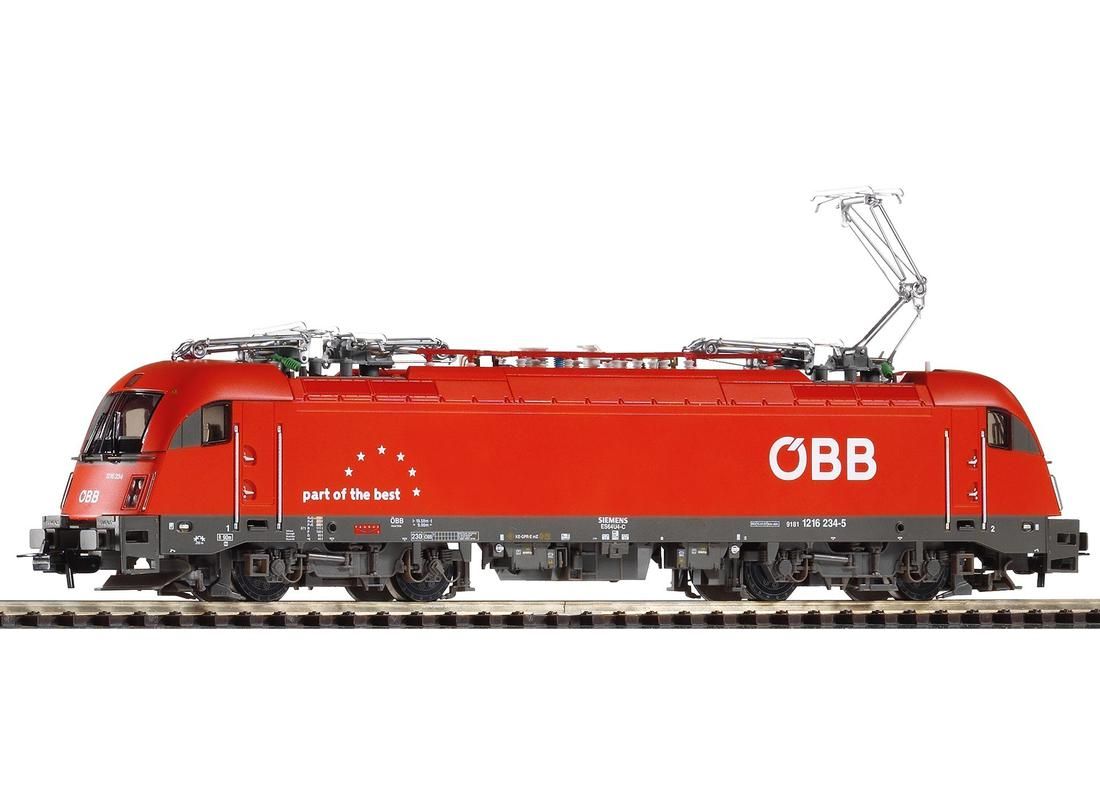 Dřevěné hračky Piko Elektrická lokomotiva Rh 1216 Taurus se 4 pantografy ÖBB VI - 59900