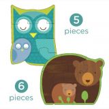 Dřevěné hračky Petit Collage První puzzle lesní zvířátka