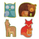 Dřevěné hračky Petit Collage První puzzle lesní zvířátka
