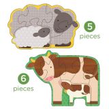 Dřevěné hračky Petit Collage První puzzle zvířátka z farmy