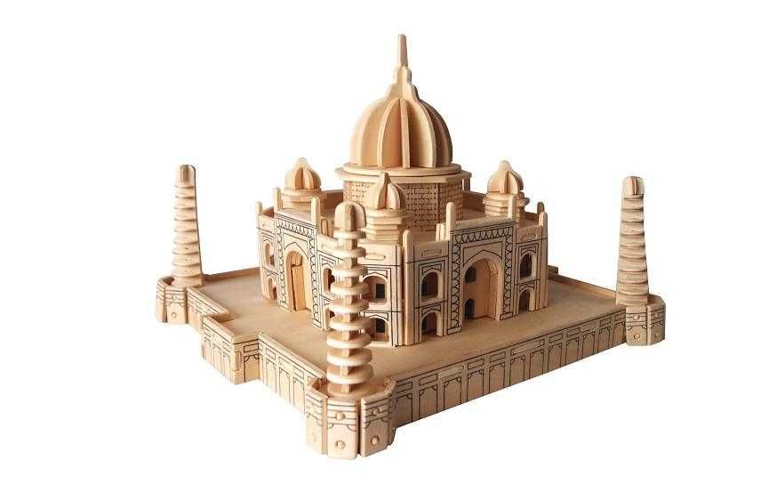 Dřevěné hračky Woodcraft Dřevěné 3D puzzle Taj Mahal Woodcraft construction kit