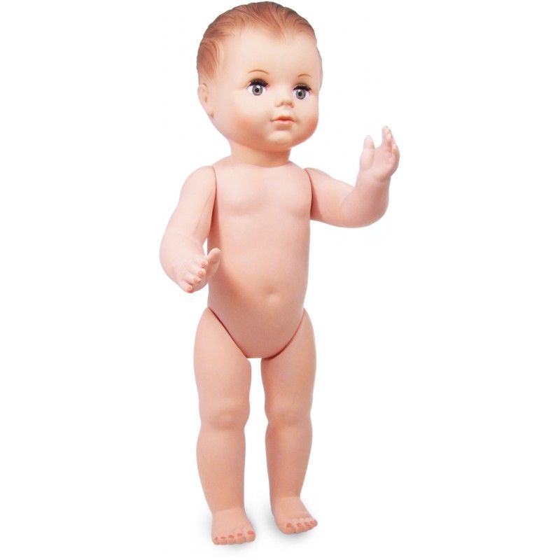 Dřevěné hračky Petitcollin Koupací panenka 40 cm (hnědé oči)
