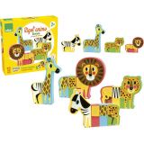Dřevěné hračky Vilac Dřevěné puzzle Veselé safari