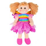 Dřevěné hračky Bigjigs Toys Látková panenka Chloe 34 cm