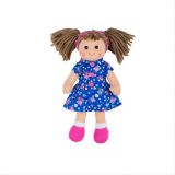 Dřevěné hračky Bigjigs Toys Látková panenka Hollie 28 cm