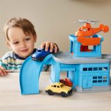 Dřevěné hračky Green Toys Patrová garáž modrá s příslušenstvím