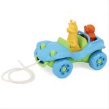 Dřevěné hračky Green Toys Tahací auto modré