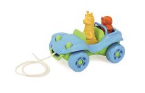 Dřevěné hračky Green Toys Tahací auto modré