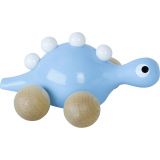 Dřevěné hračky Vilac Dřevěný dinosaurus na kolečkách modrý