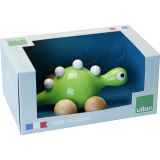 Dřevěné hračky Vilac Dřevěný dinosaurus na kolečkách zelený