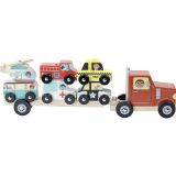 Dřevěné hračky Vilac Dřevěný kamión s autíčky na nasazování