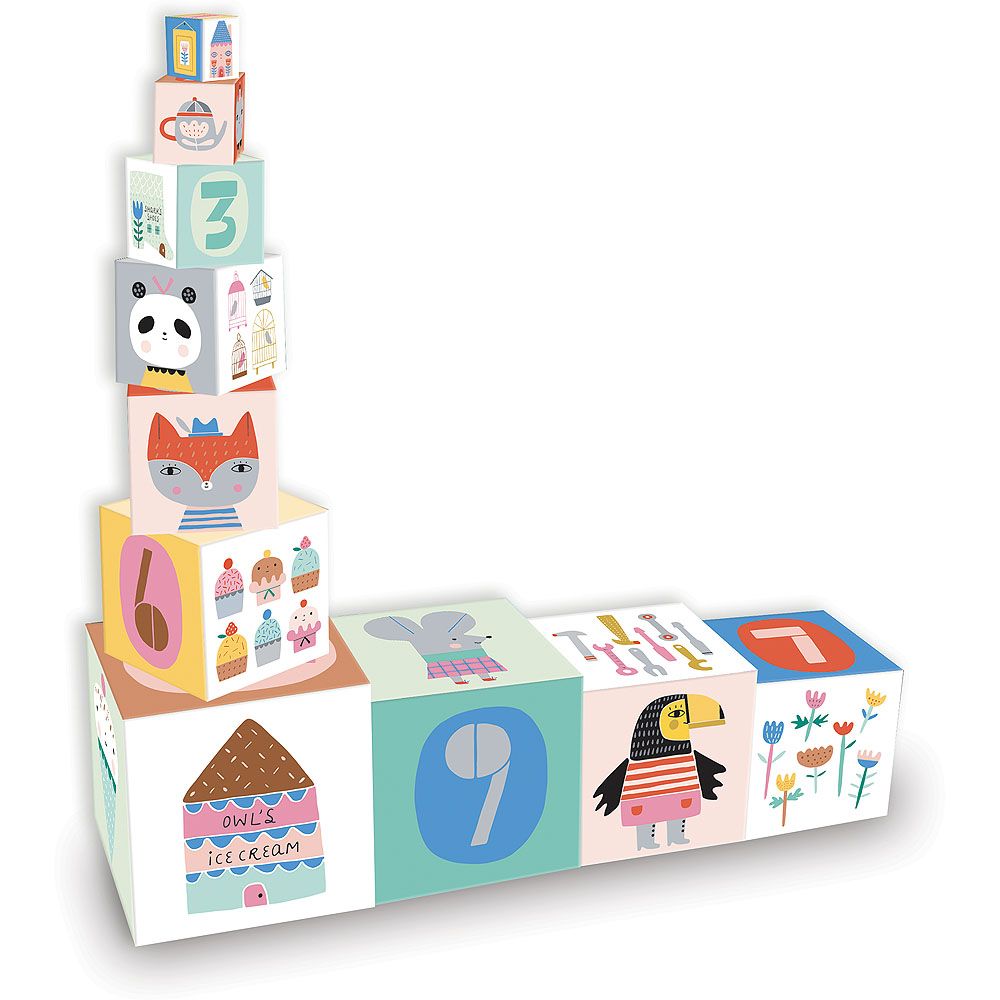 Dřevěné hračky Vilac Skládací věž z kostek Suzy Ultman