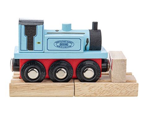 Dřevěné hračky Bigjigs Rail Dřevěný vláček Teriér modrý