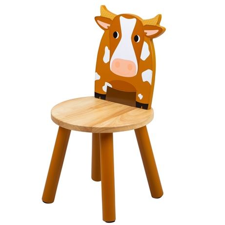 Dřevěné hračky Tidlo Dřevěná židle kravička