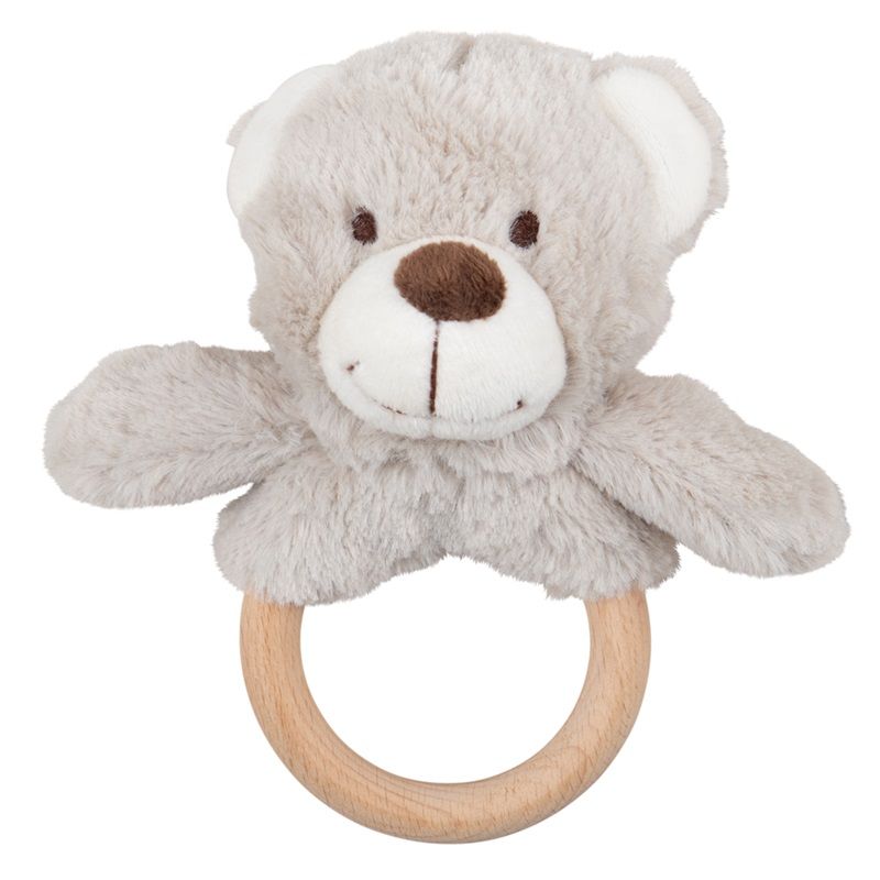 Dřevěné hračky Bigjigs Baby Medvídek dotykový kroužek Bigjigs Toys