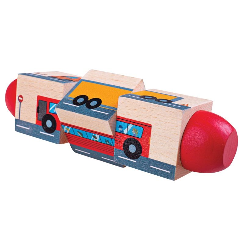 Dřevěné hračky Bigjigs Toys Motorický válec doprava