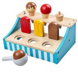 Dřevěné hračky Bigjigs Toys Stojánek se zmrzlinou