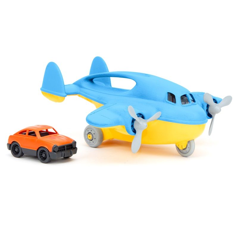 Dřevěné hračky Green Toys Dopravní letadlo modré