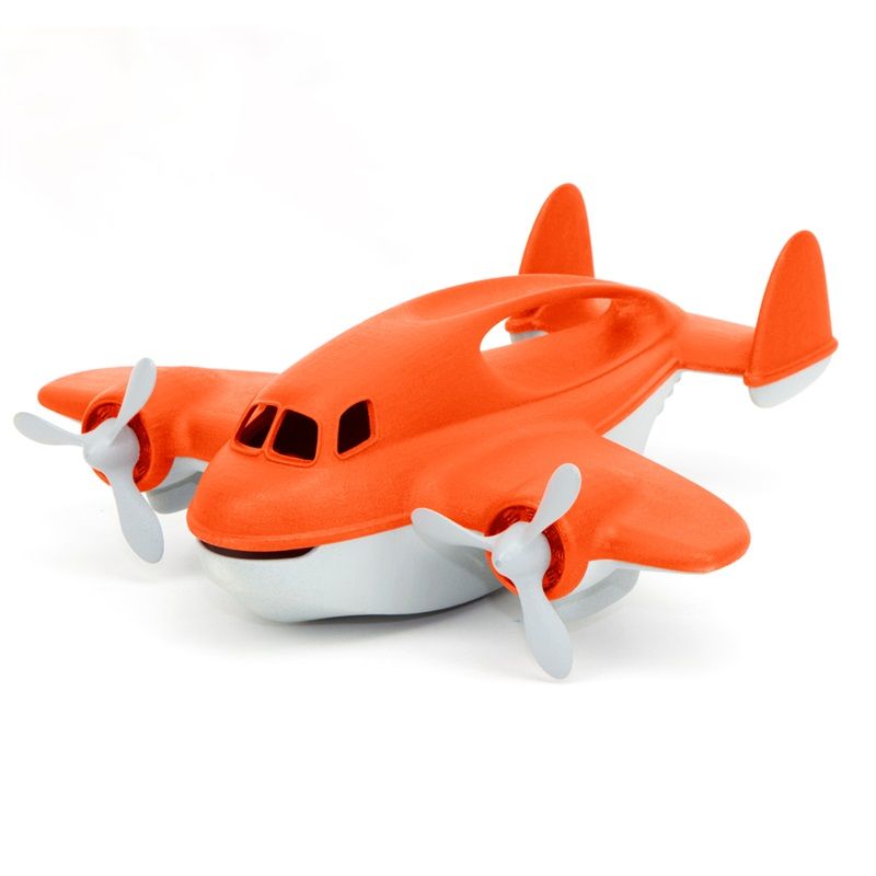 Dřevěné hračky Green Toys Požární letadlo oranžové