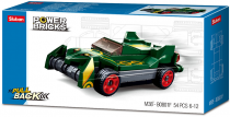 Dřevěné hračky Sluban Power Bricks M38-B0801F Natahovací auto Zelený smyk