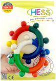 Dřevěné hračky Hess Chrastítko dva kroužky barevné