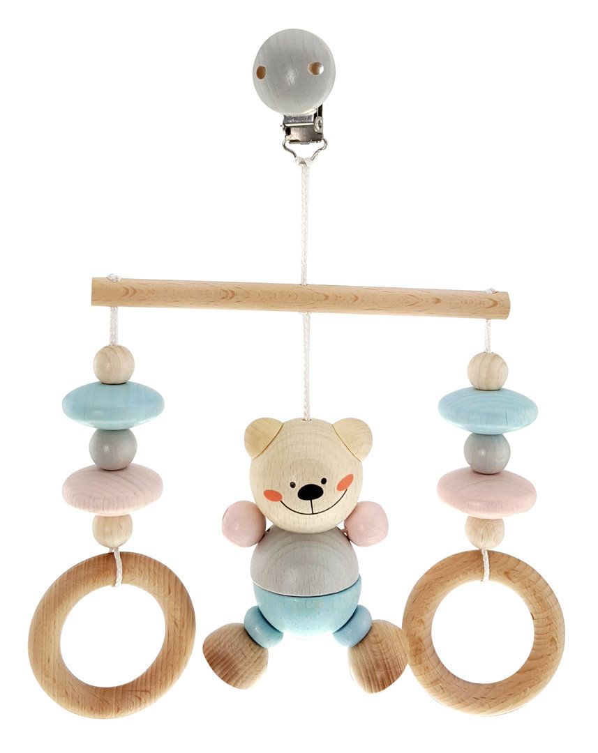 Dřevěné hračky Hess Mini hrazdička medvídek