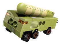 Dřevěné hračky Qman Thunder Expedition Battle Car 1415-5 Raketové vozidlo Conqueror