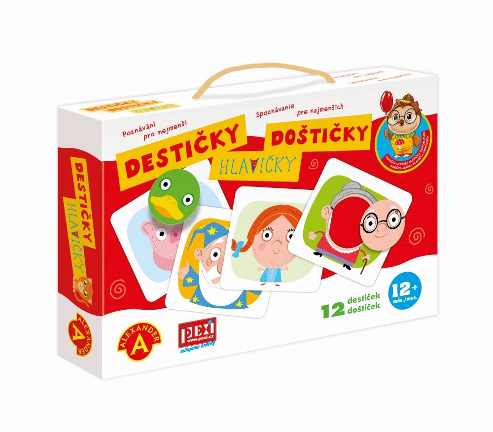 Dřevěné hračky Alexander Poznávání pro nejmenší - Destičky - hlavičky Pexi