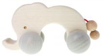 Dřevěné hračky Hess Slon do ruky na kolečkách