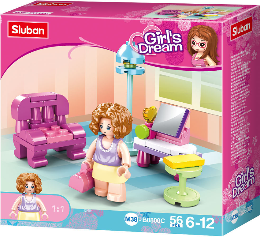 Dřevěné hračky Sluban Girls Dream M38-B0800C Obývák