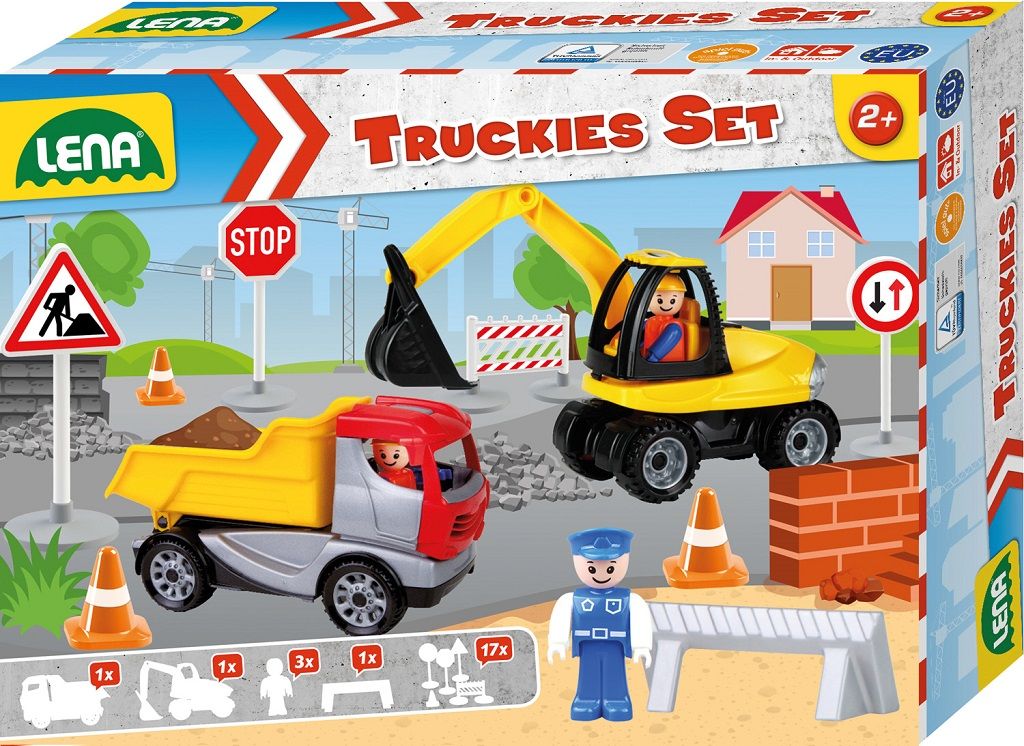 Dřevěné hračky Lena Truckies set stavba