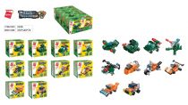 Dřevěné hračky Qman Trans Collector 3v1 2106 sada 10 ks