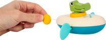 Dřevěné hračky small foot Vodní hračka krokodýl kánoe
