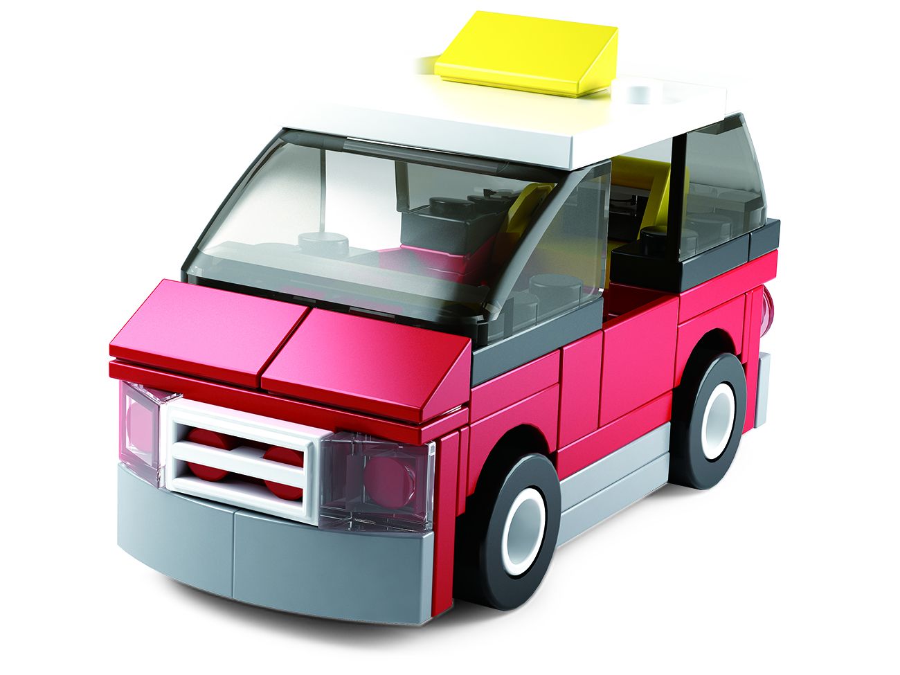 Dřevěné hračky Sluban Builder M38-B0598C 4 Veřejná doprava 1ks Taxi