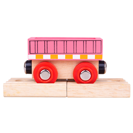 Dřevěné hračky Bigjigs Rail Vagón růžový