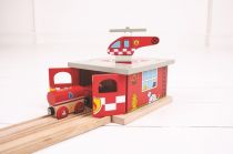 Dřevěné hračky Bigjigs Rail Depo hasičská stanice - poškozený obal