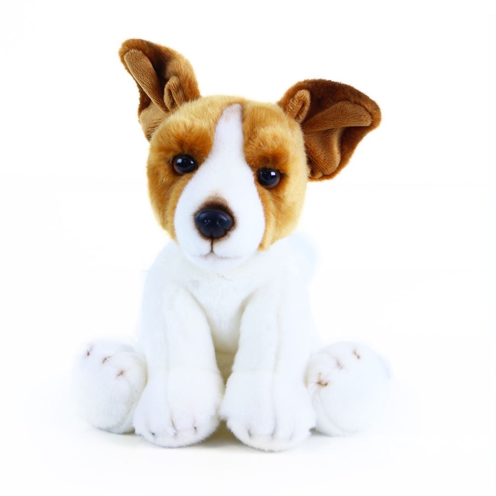 Dřevěné hračky Rappa Plyšový pes jack russell teriér sedící 26 cm ECO-FRIENDLY