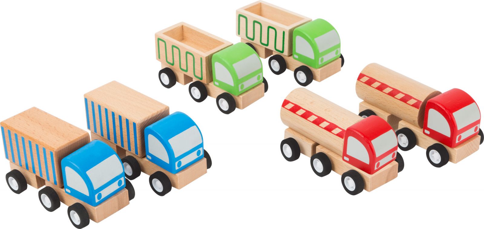 Dřevěné hračky small foot Dřevěný náklaďák 1ks modrá