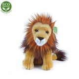 Dřevěné hračky Rappa Plyšový lev sedící 18 cm ECO-FRIENDLY