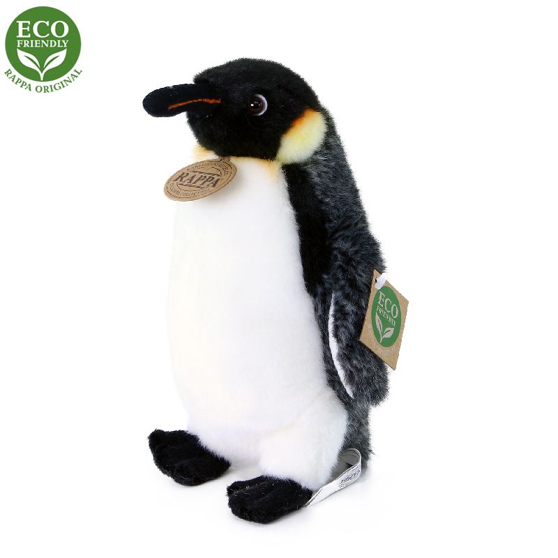 Dřevěné hračky Rappa Plyšový tučňák stojící 20 cm ECO-FRIENDLY